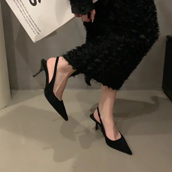 Shoes for Women Fashion Slip-on High Heels Office Sandals